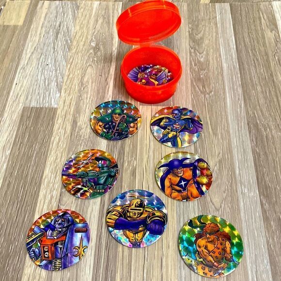 Vintage pogs 90s milk caps shiny pogs action figures warriors super hero’s - Picture 6 of 6